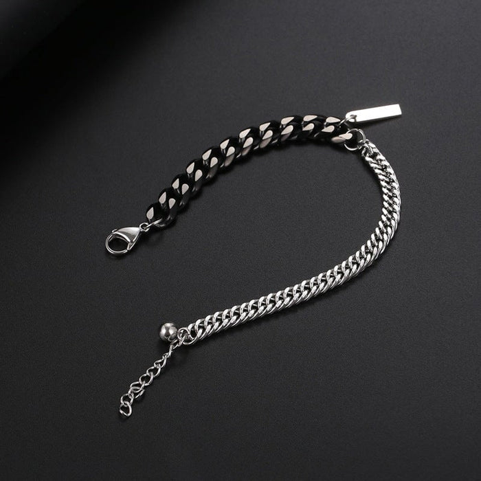 Wholesale Titanium Steel Splicing Men's and Women's Bracelets JDC-BT-Yixin011 Bracelet 壹芯 17CM Wholesale Jewelry JoyasDeChina Joyas De China