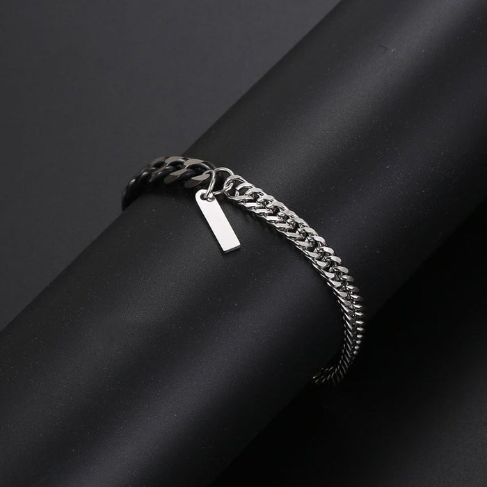 Wholesale Titanium Steel Splicing Men's and Women's Bracelets JDC-BT-Yixin011 Bracelet 壹芯 Wholesale Jewelry JoyasDeChina Joyas De China