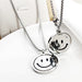 Wholesale Titanium Steel Swivel Smiley Necklace JDC-NE-MLQ002 Necklaces 米朗奇 Wholesale Jewelry JoyasDeChina Joyas De China