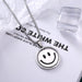 Wholesale Titanium Steel Swivel Smiley Necklace JDC-NE-MLQ002 Necklaces 米朗奇 Wholesale Jewelry JoyasDeChina Joyas De China