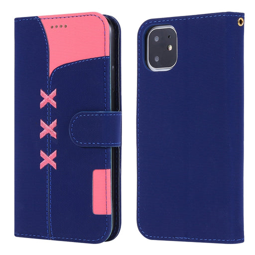 Wholesale TPU Leather Bracket Insert Card Flip Phone Case For iPhone JDC-PC-Yinuo009 phone case 一诺 dark blue iPhone11 Wholesale Jewelry JoyasDeChina Joyas De China