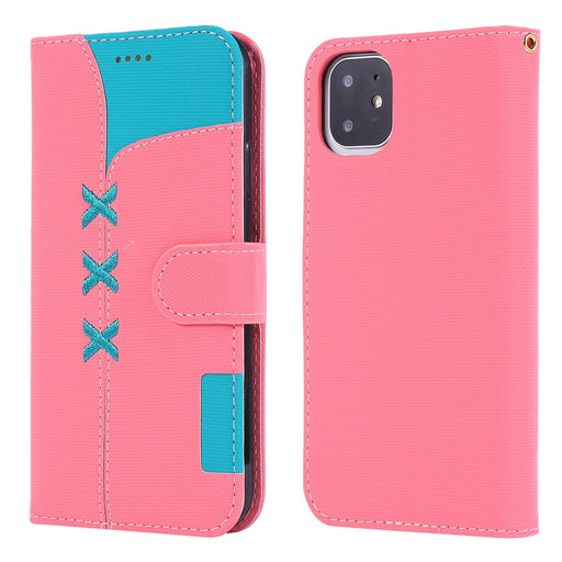 Wholesale TPU Leather Bracket Insert Card Flip Phone Case For iPhone JDC-PC-Yinuo010 phone case 一诺 Pink iPhone11 Wholesale Jewelry JoyasDeChina Joyas De China
