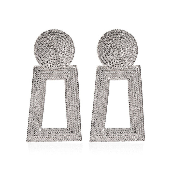 Wholesale Trapezoid Geometric Metal Earrings JDC-ES-D609 Earrings 晴雯 02 white K 2289 Wholesale Jewelry JoyasDeChina Joyas De China
