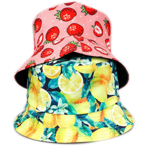 Wholesale Tropical Fruit Hat Trend Double-sided Printed Basin Hat Outdoor Sun Protection Hat Hat JoyasDeChina Wholesale Jewelry JoyasDeChina Joyas De China