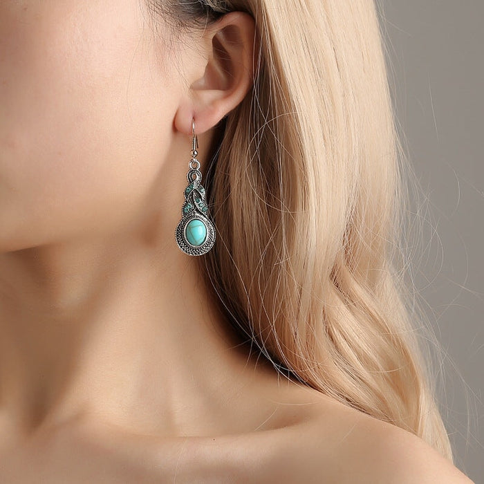 Wholesale Turquoise Alloy Earring Necklace Boho Set JDC-ST-D005 Suit 晴雯 Wholesale Jewelry JoyasDeChina Joyas De China