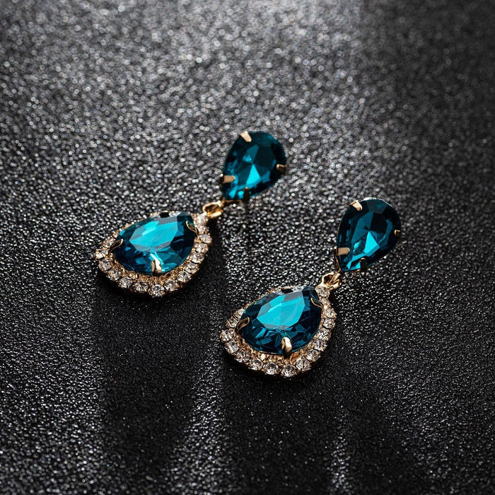 Wholesale water drop shape earrings JDC-ES-ZHONGW027 Earrings 众薇 Wholesale Jewelry JoyasDeChina Joyas De China