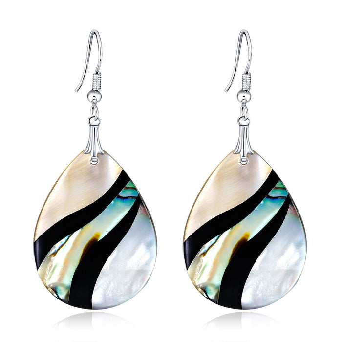 Wholesale water drop shell earrings JDC-ES-GSDB024 Earrings 丹比华比 1 Wholesale Jewelry JoyasDeChina Joyas De China