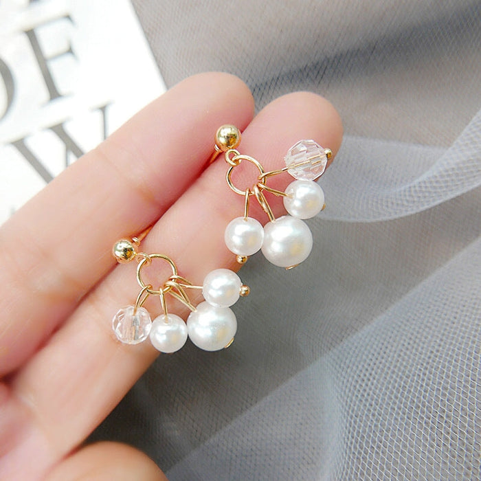 Wholesale white alloy earrings JDC-ES-Fangong0013 Earrings 巩凡 13#ER1529 3 Wholesale Jewelry JoyasDeChina Joyas De China