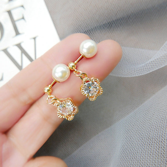 Wholesale white alloy earrings JDC-ES-Fangong0013 Earrings 巩凡 Wholesale Jewelry JoyasDeChina Joyas De China