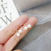 Wholesale white alloy earrings JDC-ES-Fangong0015 Earrings 巩凡 21#ER1897-3 3 Wholesale Jewelry JoyasDeChina Joyas De China