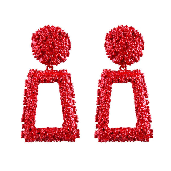 Wholesale White Alloy Earrings JDC-ES-Qiand002 Earrings 纤迪 Red Wholesale Jewelry JoyasDeChina Joyas De China
