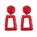 Wholesale White Alloy Earrings JDC-ES-Qiand002 Earrings 纤迪 Red Wholesale Jewelry JoyasDeChina Joyas De China