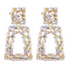 Wholesale white alloy rhinestone earrings JDC-ES-Qiand001 Earrings 纤迪 Wholesale Jewelry JoyasDeChina Joyas De China