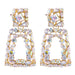 Wholesale white alloy rhinestone earrings JDC-ES-Qiand001 Earrings 纤迪 ab Wholesale Jewelry JoyasDeChina Joyas De China