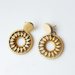 Wholesale White Geometric Ethnic Vintage Wood Earrings MOQ≥2 MOQ≥2 JDC-ES-AnX008 Earrings 安修 Wholesale Jewelry JoyasDeChina Joyas De China