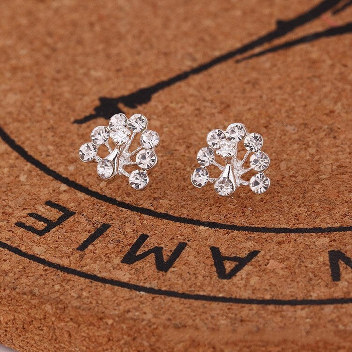 Wholesale white rhinestone earrings JDC-ES-Fangong004 Earrings 巩凡 33 Wholesale Jewelry JoyasDeChina Joyas De China