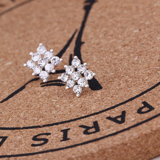 Wholesale white rhinestone earrings JDC-ES-Fangong006 Earrings 巩凡 05 Wholesale Jewelry JoyasDeChina Joyas De China