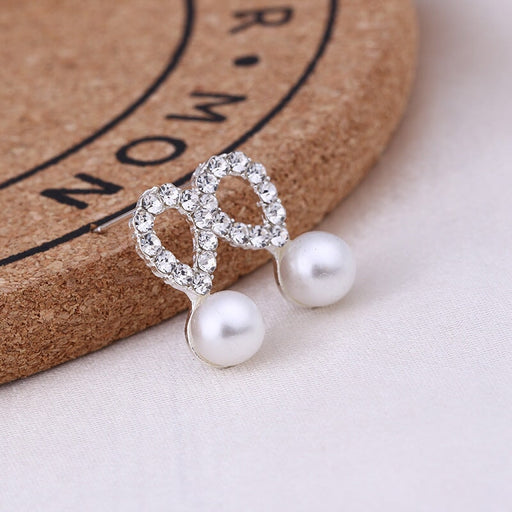 Wholesale white rhinestone earrings JDC-ES-Fangong009 Earrings 巩凡 09 Wholesale Jewelry JoyasDeChina Joyas De China
