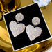 Wholesale white Rhinestone earrings JDC-ES-Sideng013 Earrings 思登 Silver silver needle Wholesale Jewelry JoyasDeChina Joyas De China