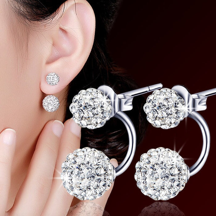 Wholesale white sterling silver earrings JDC-ES-Sideng010 Earrings 思登 1148 Wholesale Jewelry JoyasDeChina Joyas De China