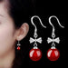 Wholesale white sterling silver earrings JDC-ES-Sideng010 Earrings 思登 3133 Wholesale Jewelry JoyasDeChina Joyas De China