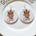 Wholesale White Wood Round Earrings MOQ≥2 JDC-ES-AnX010 Earrings 简梦 Crown Wholesale Jewelry JoyasDeChina Joyas De China