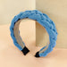 Wholesale wool knitted braided headband JDC-HD-O374 Headband 潮炫 lake blue Wholesale Jewelry JoyasDeChina Joyas De China