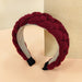 Wholesale wool knitted braided headband JDC-HD-O374 Headband 潮炫 wine red Wholesale Jewelry JoyasDeChina Joyas De China