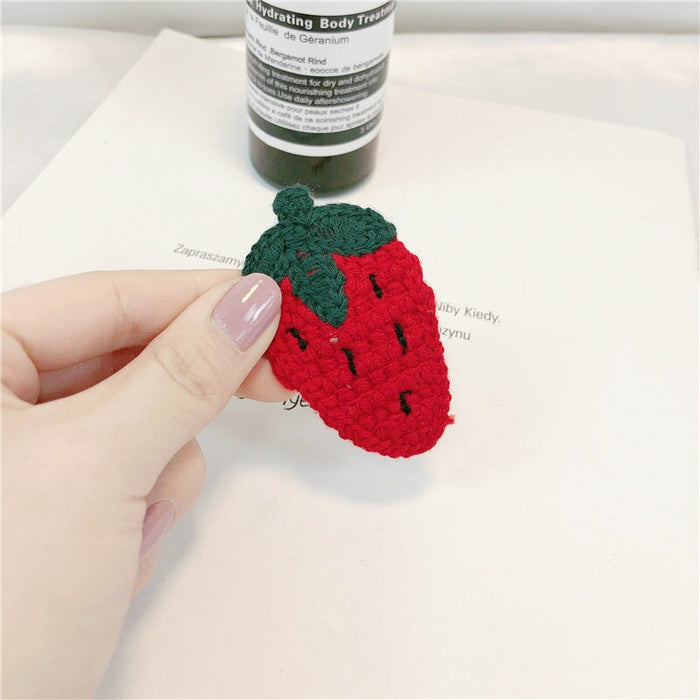 Wholesale Wool Knitting Carrot Strawberry Hair Clip JDC-HC-Jiax008 Hair Clips 佳芯 1853 / Wholesale Jewelry JoyasDeChina Joyas De China