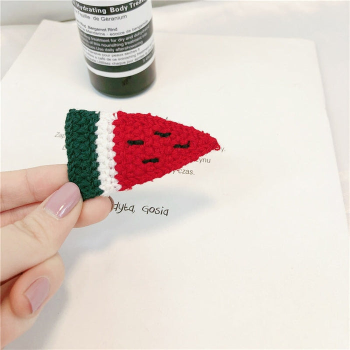 Wholesale Wool Knitting Carrot Strawberry Hair Clip JDC-HC-Jiax008 Hair Clips 佳芯 1855 / Wholesale Jewelry JoyasDeChina Joyas De China