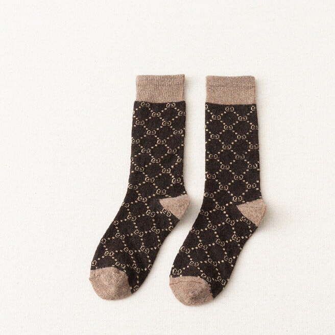 Wholesale Wool socks women's thickened mid-calf women's socks socks rabbit wool socks long Socks JoyasDeChina Coffee Free size Wholesale Jewelry JoyasDeChina Joyas De China