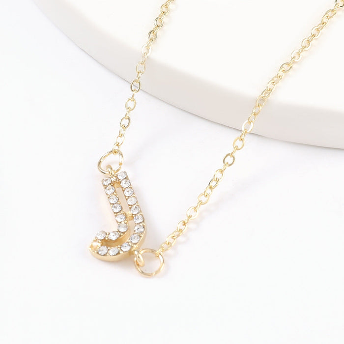 Wholesale yellow alloy diamond necklace JDC-NE-JL210 Necklaces 氿乐 J gold Wholesale Jewelry JoyasDeChina Joyas De China