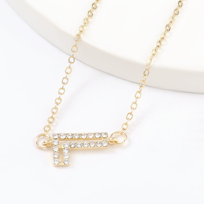 Wholesale yellow alloy diamond necklace JDC-NE-JL210 Necklaces 氿乐 L gold Wholesale Jewelry JoyasDeChina Joyas De China