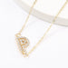 Wholesale yellow alloy diamond necklace JDC-NE-JL210 Necklaces 氿乐 P gold Wholesale Jewelry JoyasDeChina Joyas De China