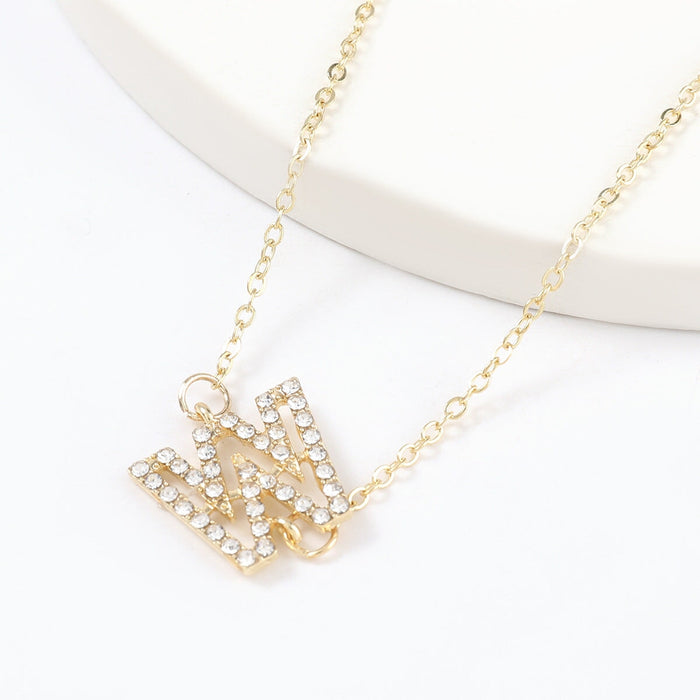 Wholesale yellow alloy diamond necklace JDC-NE-JL210 Necklaces 氿乐 W Gold Wholesale Jewelry JoyasDeChina Joyas De China