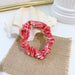 Wholesale yellow cotton and linen hair bands JDC-HS-h404 Hair Scrunchies 妙德 Red tie #5 Wholesale Jewelry JoyasDeChina Joyas De China