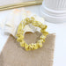Wholesale yellow cotton and linen hair bands JDC-HS-h404 Hair Scrunchies 妙德 Yellow tie #3 Wholesale Jewelry JoyasDeChina Joyas De China