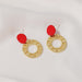 Wholesale Yellow Crystal Earrings JDC-ES-D781 Earrings 晴雯 2973 925 silver needle Wholesale Jewelry JoyasDeChina Joyas De China