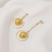 Wholesale Yellow Crystal Earrings JDC-ES-D781 Earrings 晴雯 2974 925 silver needle Wholesale Jewelry JoyasDeChina Joyas De China