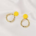 Wholesale Yellow Crystal Earrings JDC-ES-D781 Earrings 晴雯 2982 925 silver needle Wholesale Jewelry JoyasDeChina Joyas De China