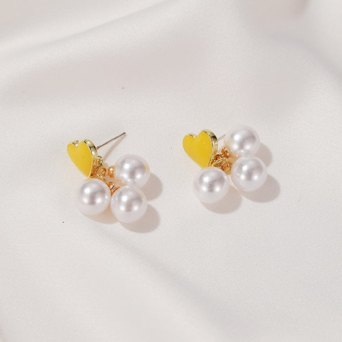 Wholesale Yellow Crystal Earrings JDC-ES-D781 Earrings 晴雯 2993 925 silver needle Wholesale Jewelry JoyasDeChina Joyas De China