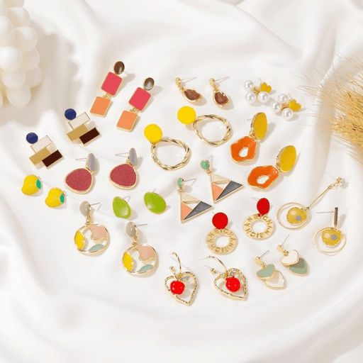 Wholesale Yellow Crystal Earrings JDC-ES-D781 Earrings 晴雯 Wholesale Jewelry JoyasDeChina Joyas De China