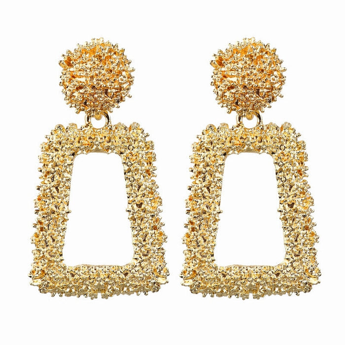 Wholesale Yellow Geometric Metal Earrings JDC-ES-SF301 Earrings 少峰 KC Gold Edition Wholesale Jewelry JoyasDeChina Joyas De China
