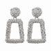 Wholesale Yellow Geometric Metal Earrings JDC-ES-SF301 Earrings 少峰 Small silver Wholesale Jewelry JoyasDeChina Joyas De China