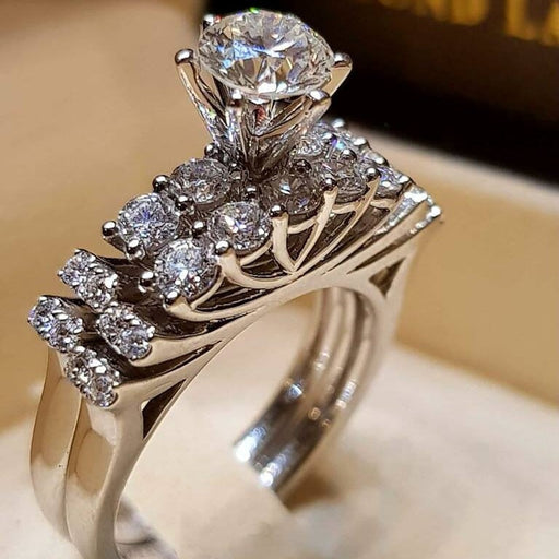 Wholesale Zircon Alloy Couple Gemstone Rings JDC-RS-Sanj019 Rings 三杰 Wholesale Jewelry JoyasDeChina Joyas De China
