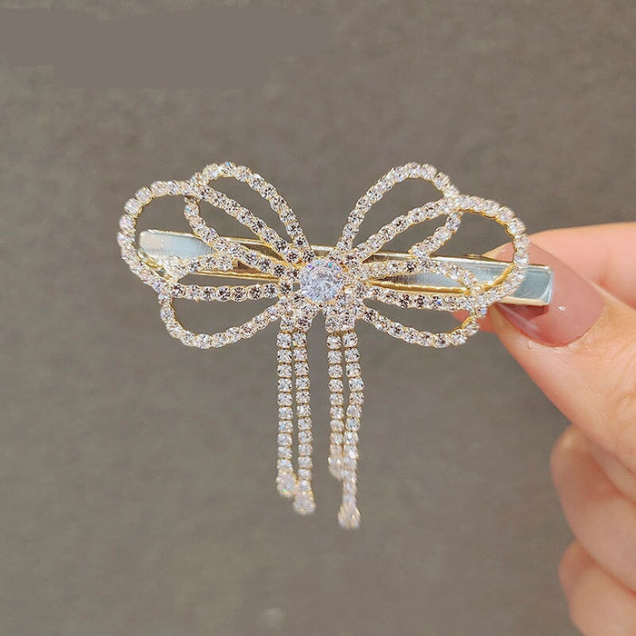 Wholesale Zirconia Hairpin Temperament Bow Bangs Side Clip Girl Top Clip Duckbill Clip Hairpin Clip Hair Clips JoyasDeChina Wholesale Jewelry JoyasDeChina Joyas De China