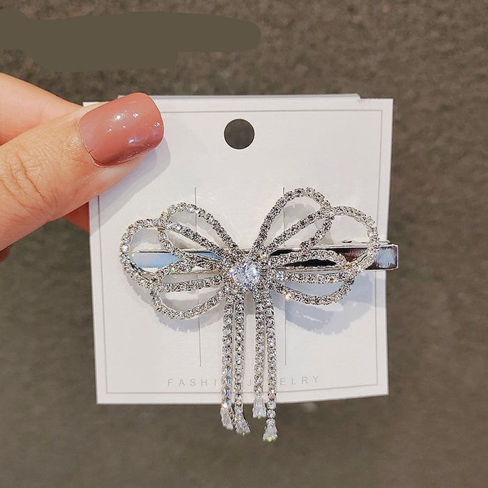 Wholesale Zirconia Hairpin Temperament Bow Bangs Side Clip Girl Top Clip Duckbill Clip Hairpin Clip Hair Clips JoyasDeChina Wholesale Jewelry JoyasDeChina Joyas De China