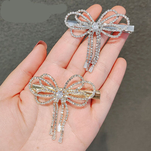 Wholesale Zirconia Hairpin Temperament Bow Bangs Side Clip Girl Top Clip Duckbill Clip Hairpin Clip Hair Clips JoyasDeChina Wholesale Jewelry JoyasDeChina Joyas De China