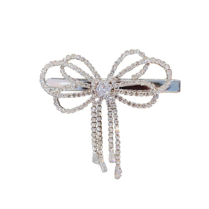 Wholesale Zirconia Hairpin Temperament Bow Bangs Side Clip Girl Top Clip Duckbill Clip Hairpin Clip Hair Clips JoyasDeChina Wholesale Jewelry JoyasDeChina Joyas De China