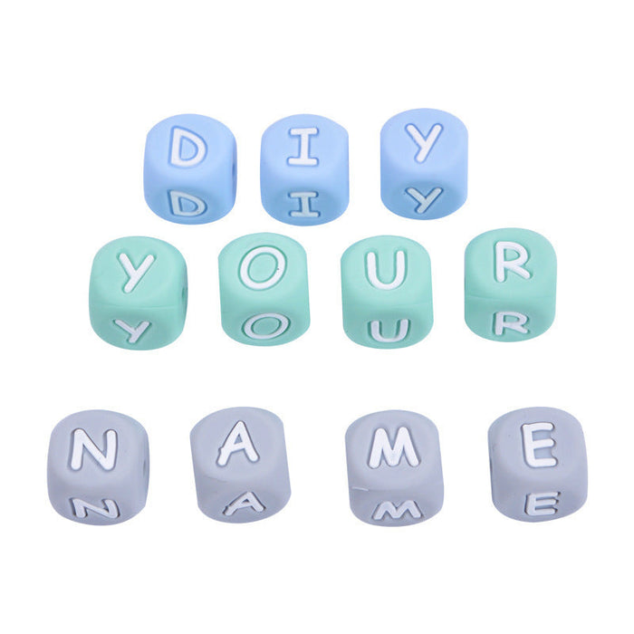Wholesale 12MM 10PCS Food Grade Alphabet Number Silicone Beads JDC-BDS-ZhS003